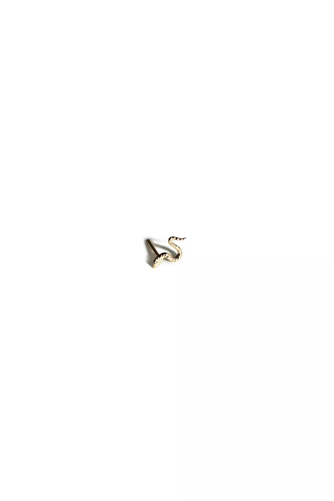 14K Gold Serpent Stud