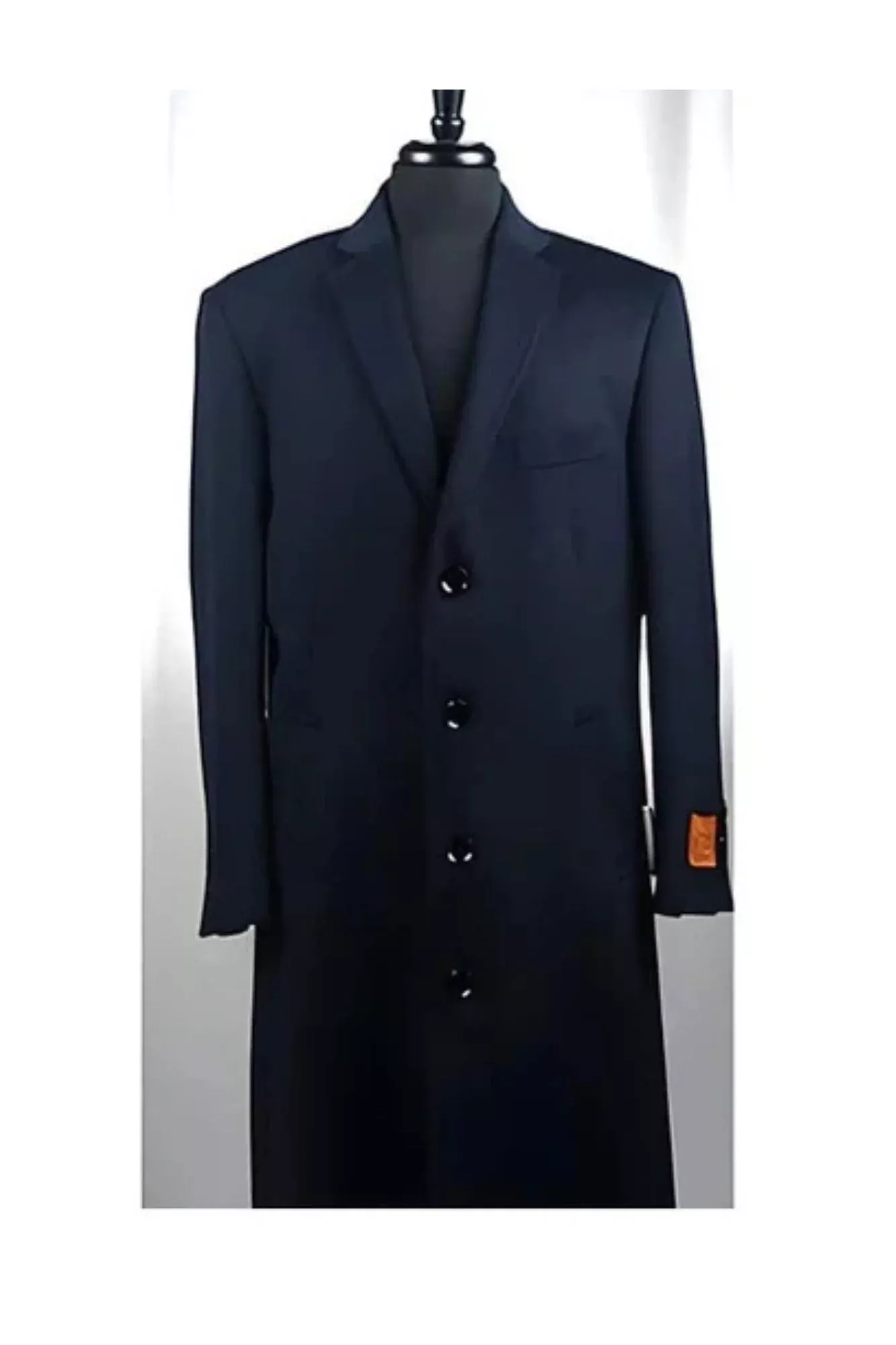 4 Button Wool Blend Navy Bravo Top Overcoat