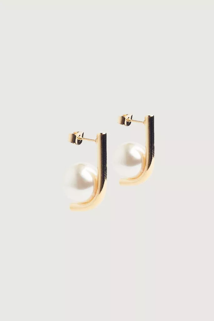 ABSTRACT PEARL EARRING