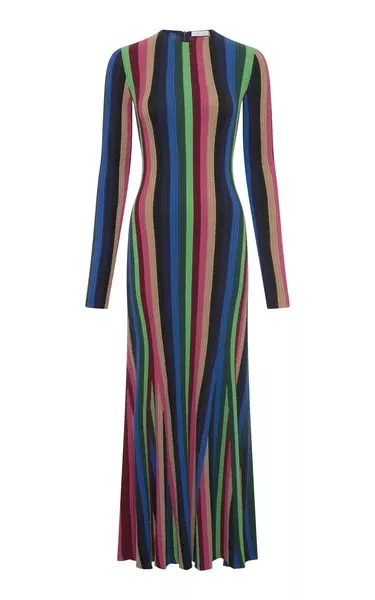 Affinity Knit Maxi Dress in Multi Cashmere Silk