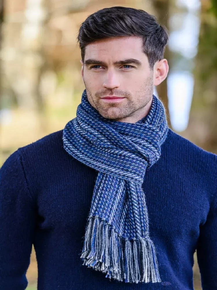 Alpaca Scarf Blue Stripe
