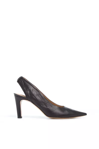 Amari Slingback Pump in Black Leather