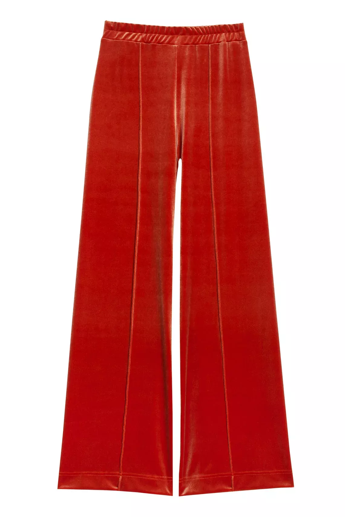 Amber Topstitch Velvet Pant