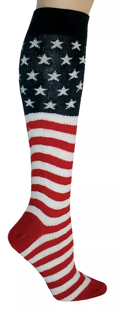 American Flag Knee High Socks