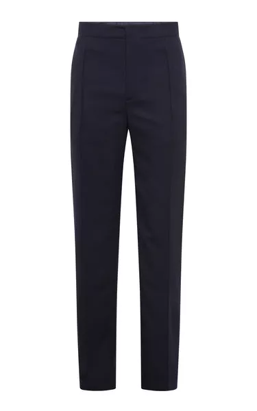 Antoine Slim-leg Trouser in Dark Navy Virgin Wool