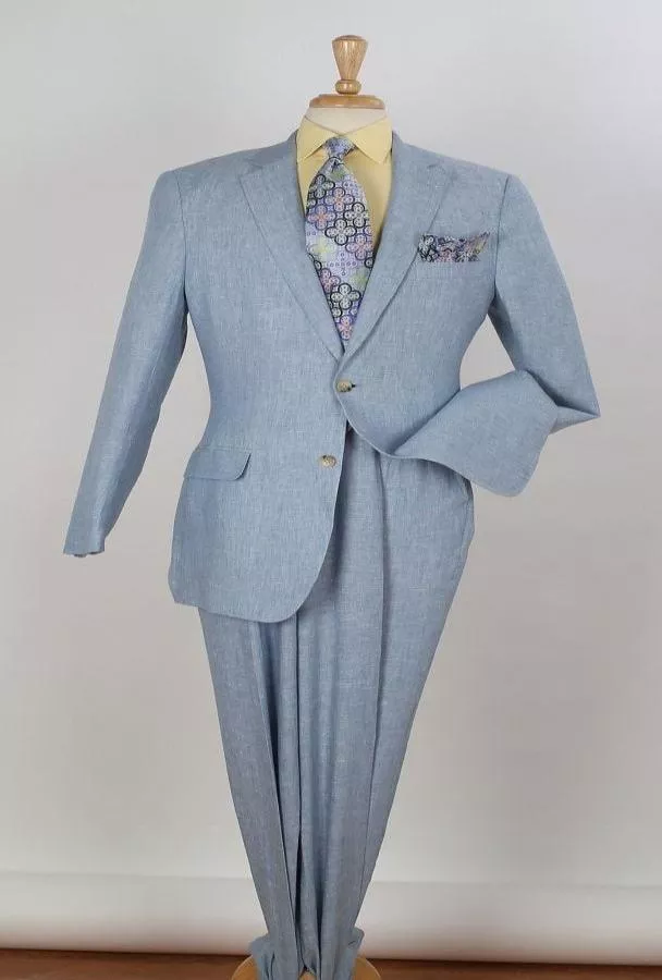 Apollo King Men's Linen 2pc Executive Suit | Classic Tailoring & Comfort