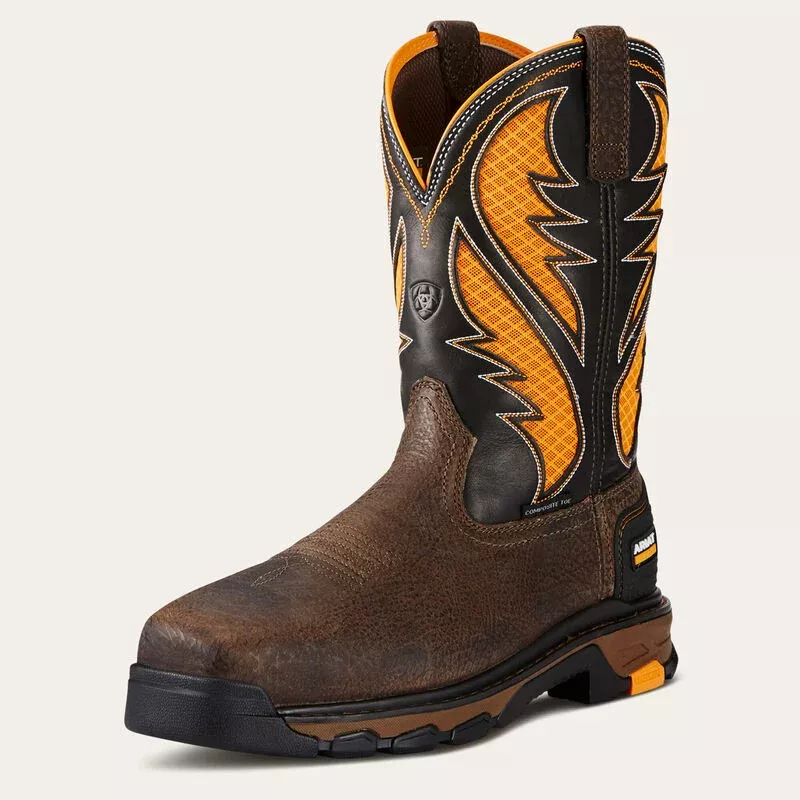 Ariat Men's Intrepid VentTEK Comp Toe Pull-On Safety Work Boots Style 10020072