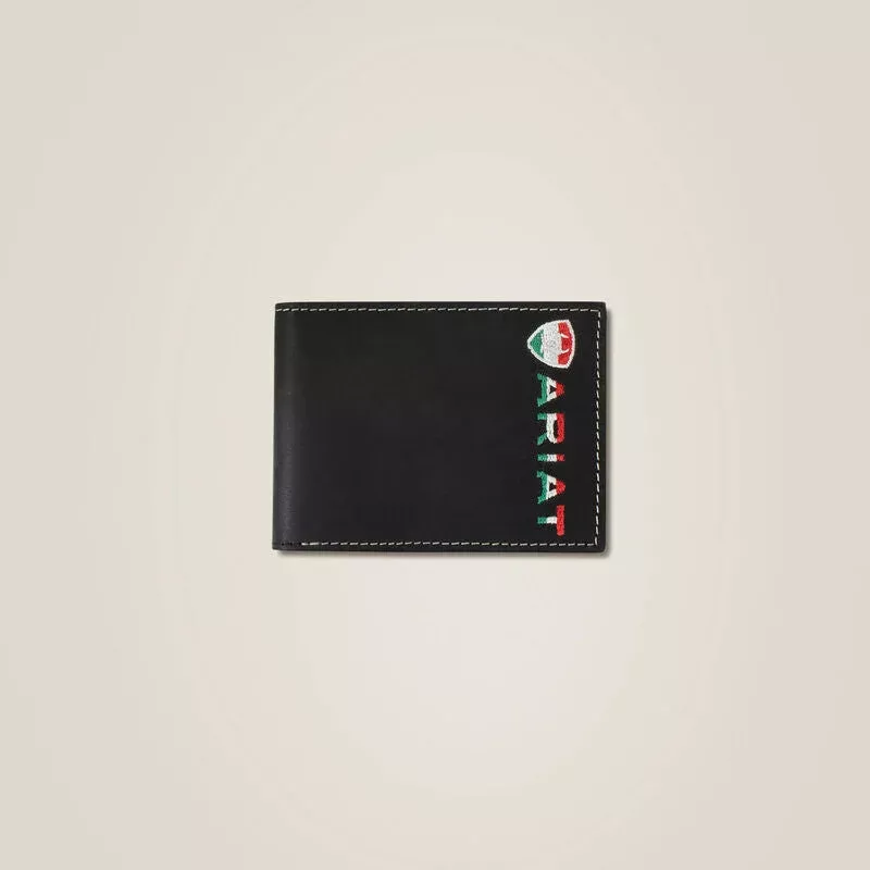 Ariat Mens Mexico Logo Bifold Wallet Style 10051118