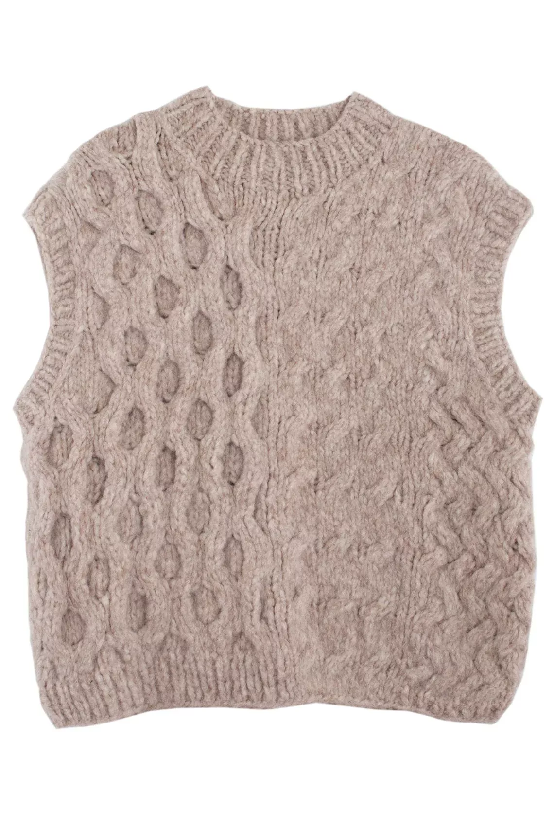 Aspen Aran Handknit Vest