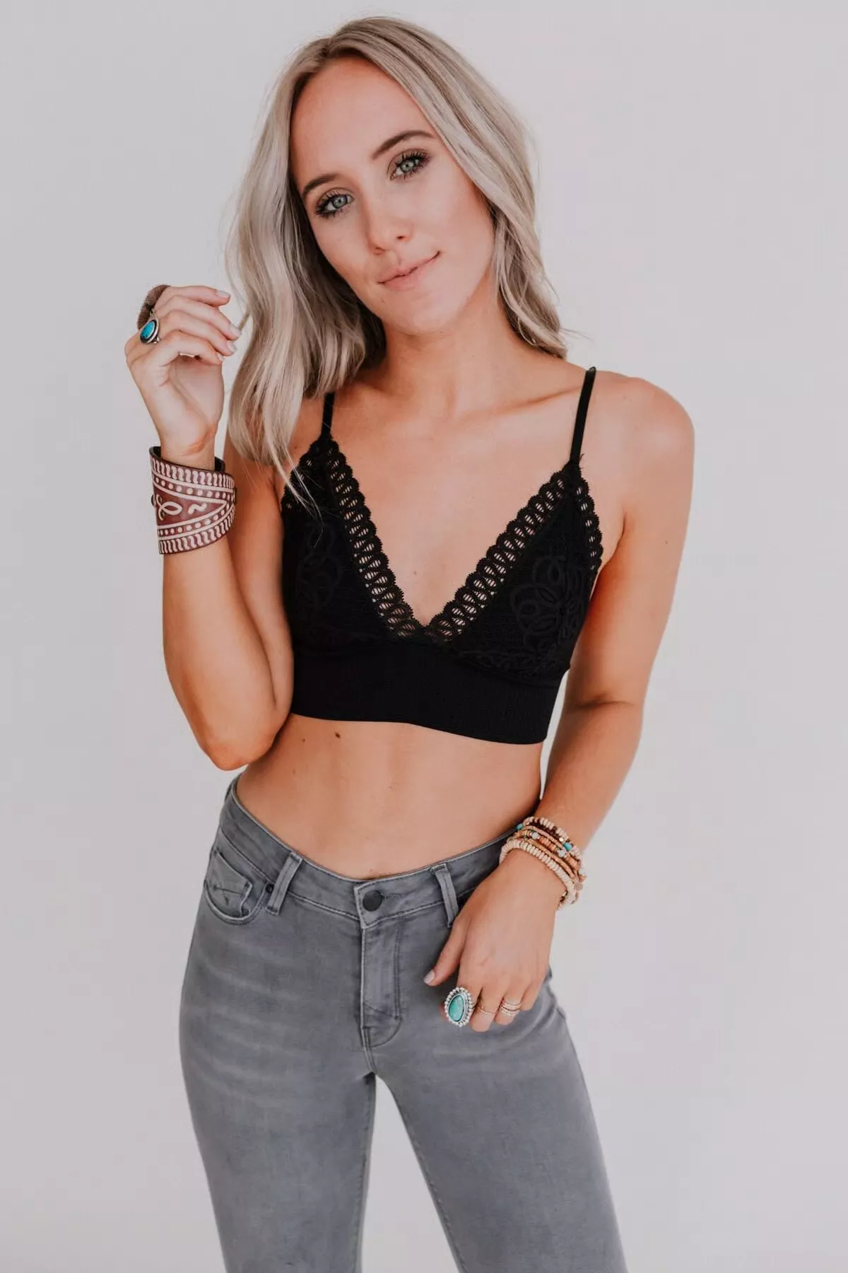 Audra Waistband Loop Lace Bralette