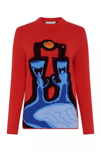 Avichai Knit Sweater in Air Multi Cashmere