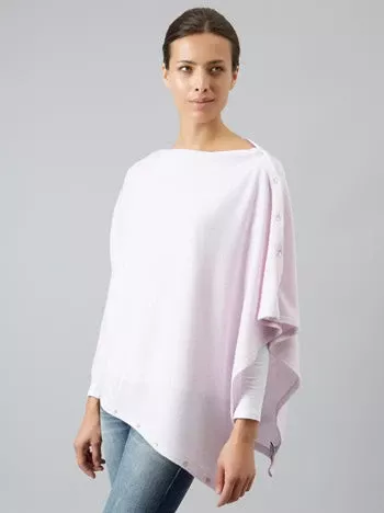 Baby Pink Wool Cashmere and Silk Multiway wrap