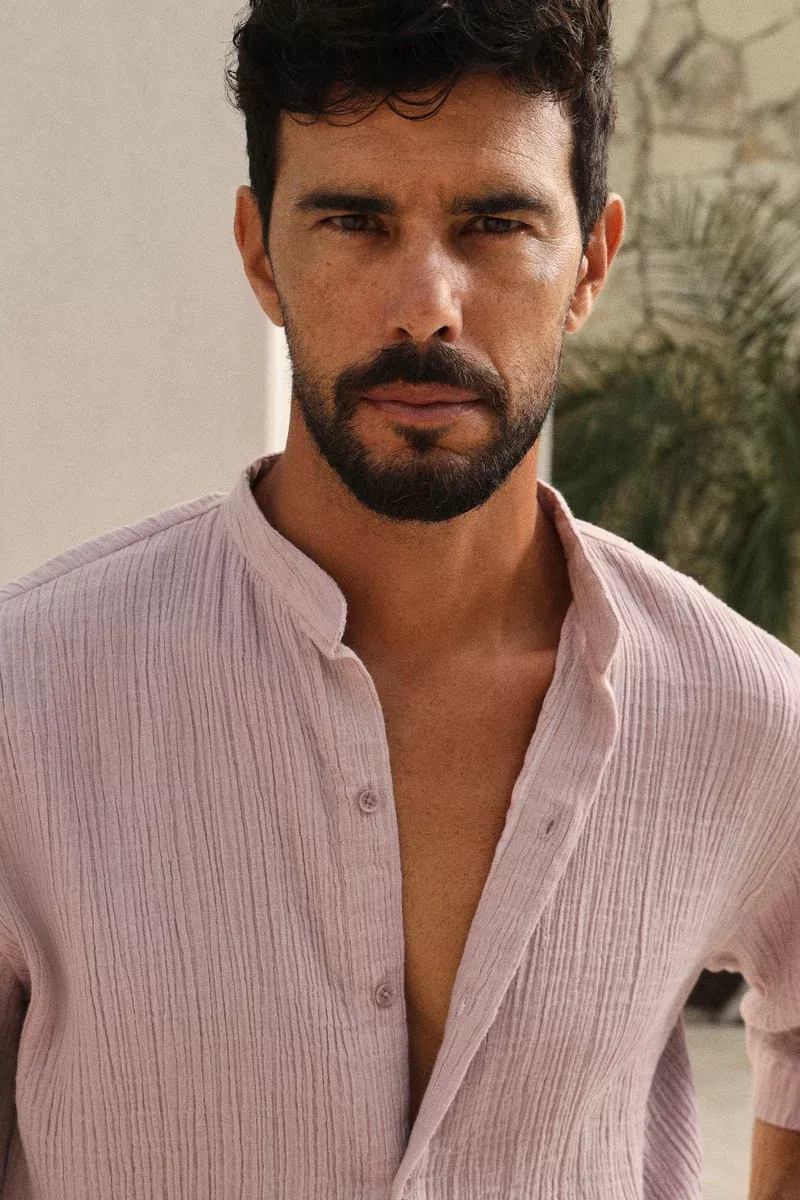 Bali Shirt- Man (Lavender Mist)