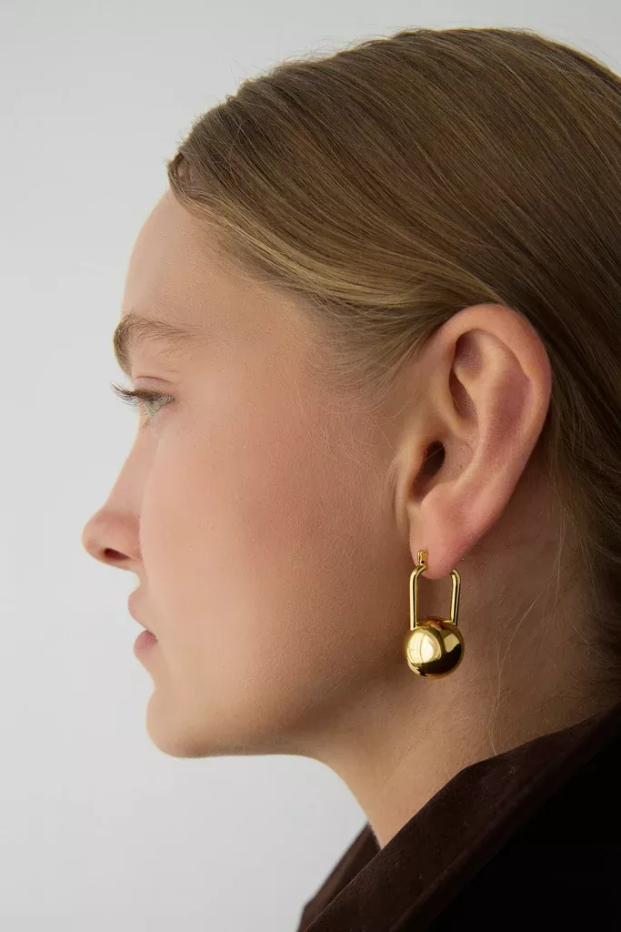 BALL HOOP EARRINGS