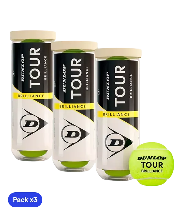 BallsDunlop Tour Brilliance Tenis (Pack x3)