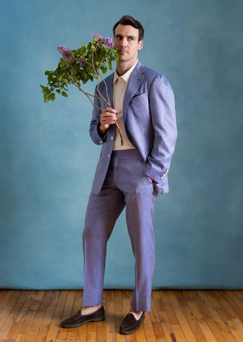 Bamboo & Silk Dress Jacket, Blue Limited Edition