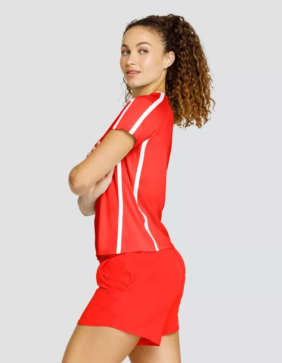 BASELINE RAGLAN SHORT SLEEVE TOP - FLAMENCO