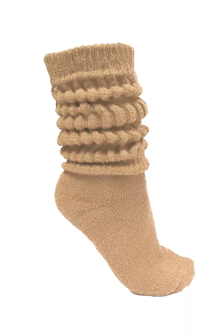 Beige Slouch Socks