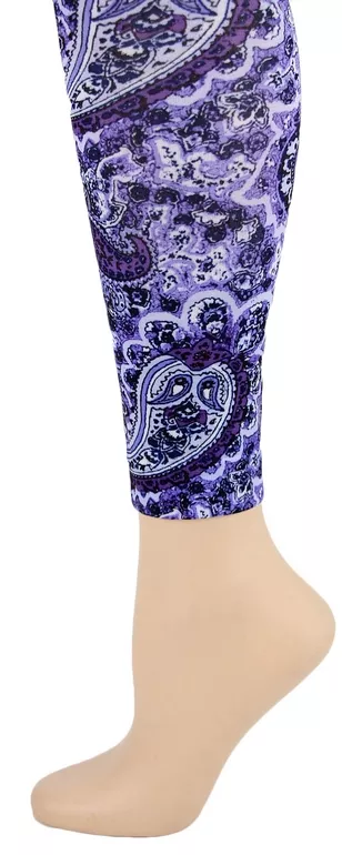 Big Purple Paisley Footless Tights