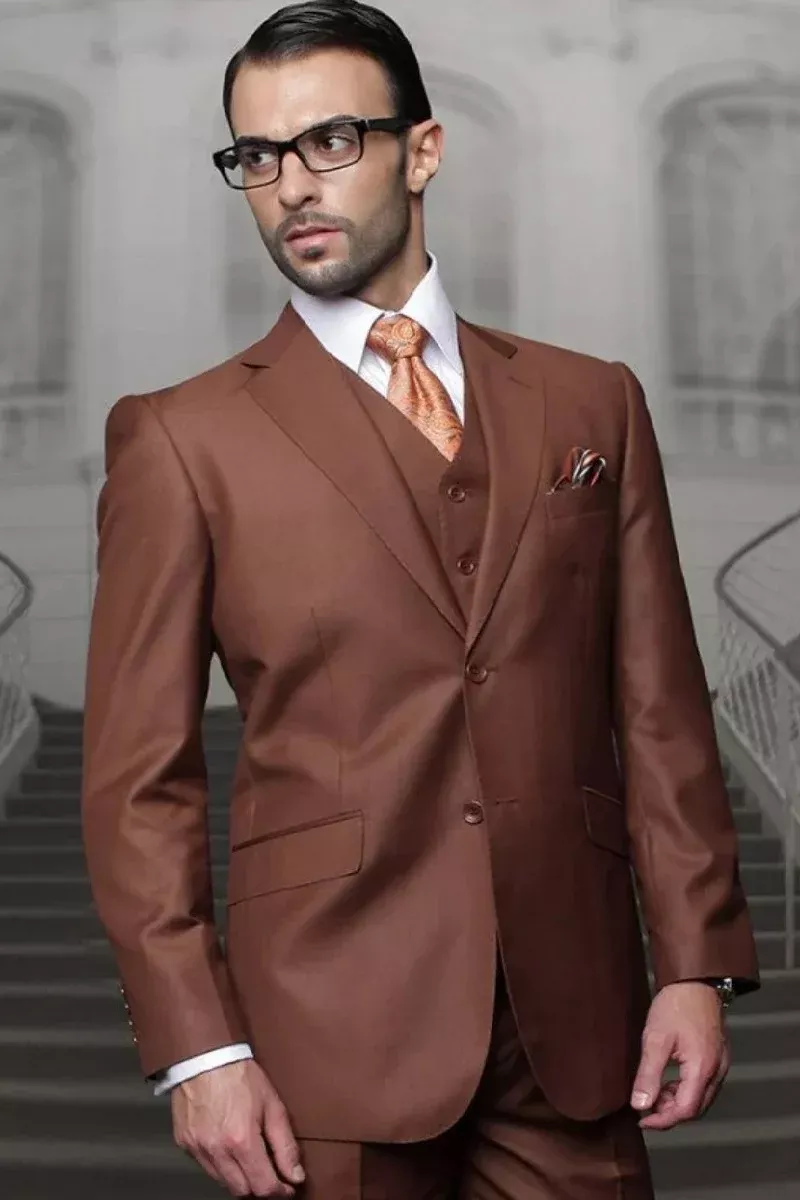 Big and Tall Suit - Copper Big and Tall Regular Fit 3 PC Suit