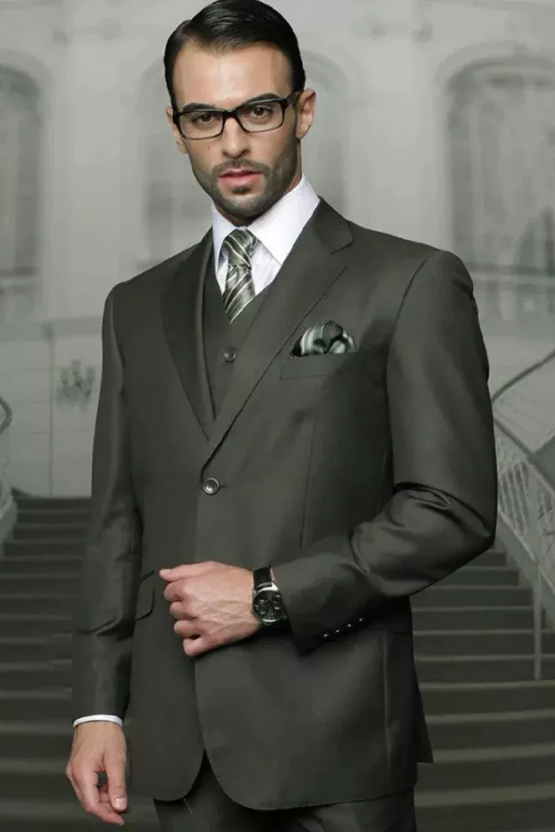 Big and Tall Suit - Olive Big and Tall Regular Fit 3 PC Suit