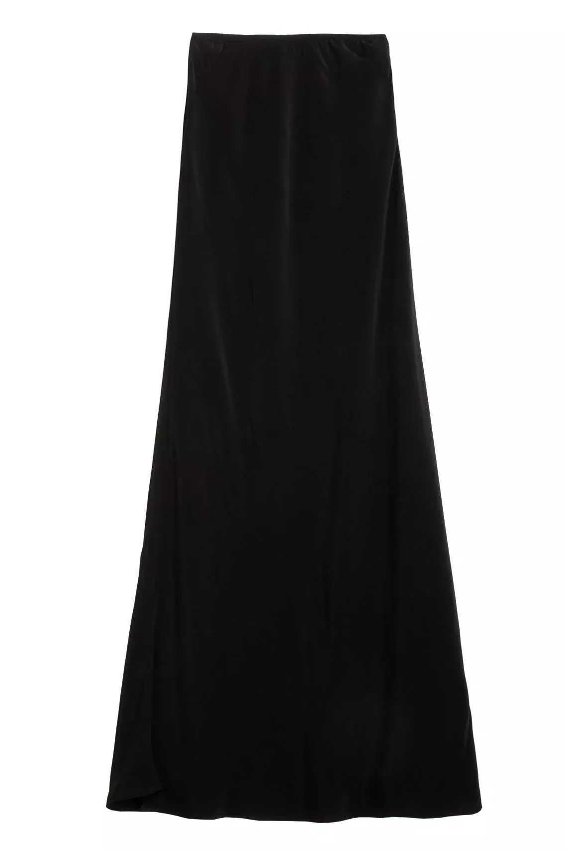 Black Bias Slip Skirt