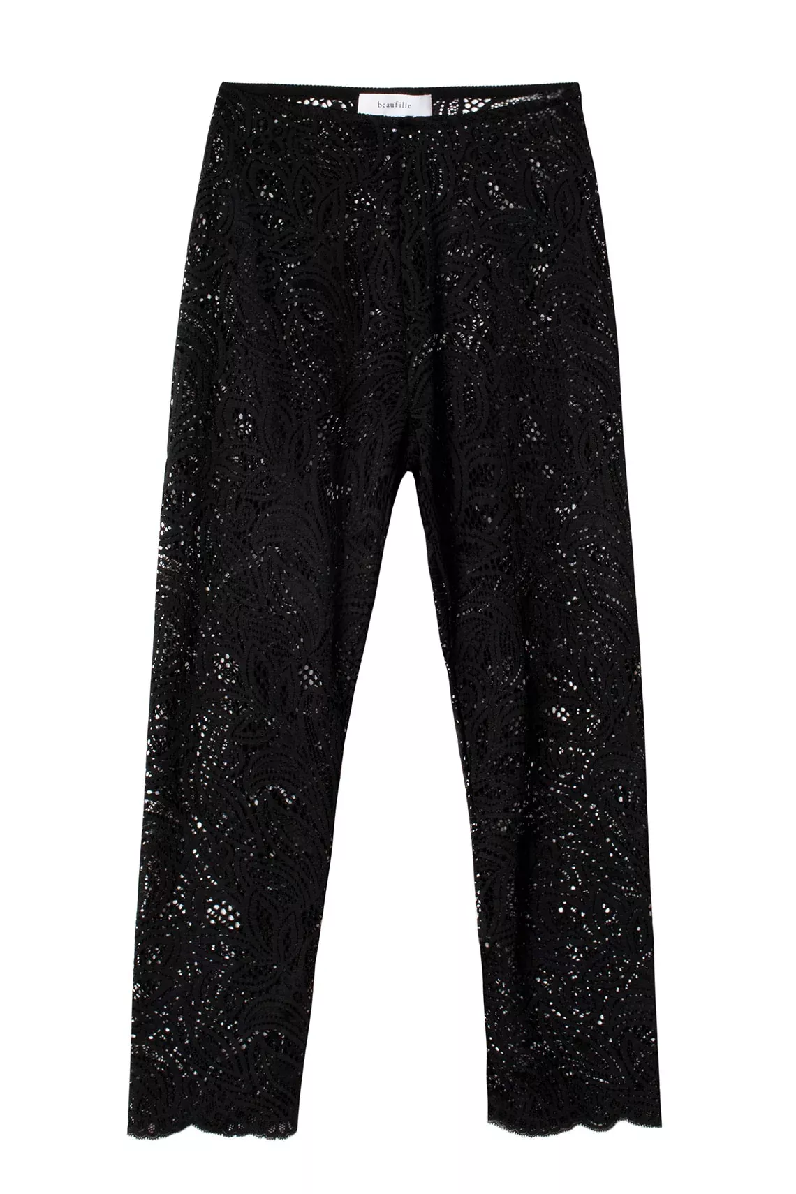 Black Cassia Lace Capri