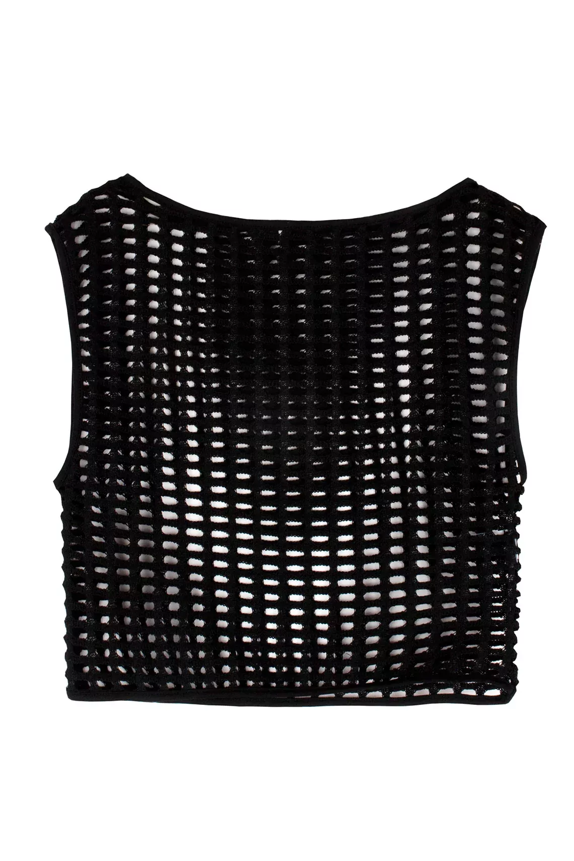 Black Crochet Nantan Top