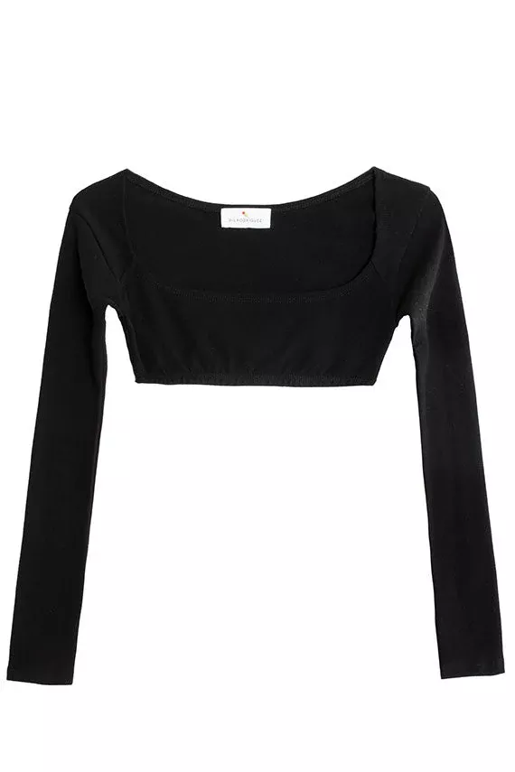 Black El Tigre Chiquito Crop Top