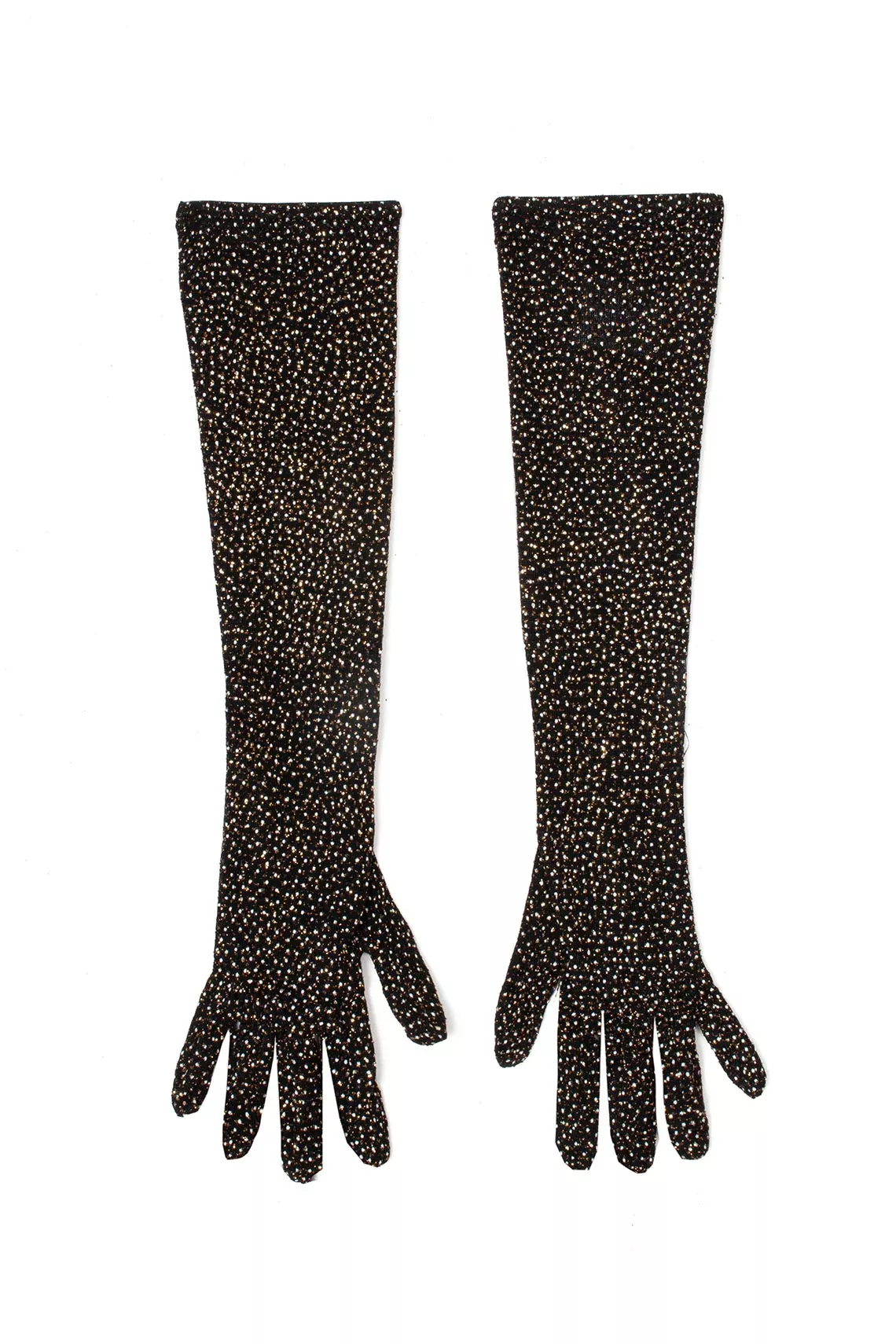 Black & Gold Elbow Gloves