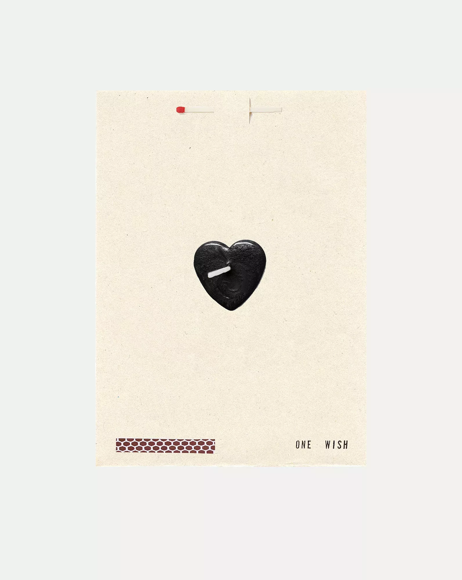 Black Heart Wish Card