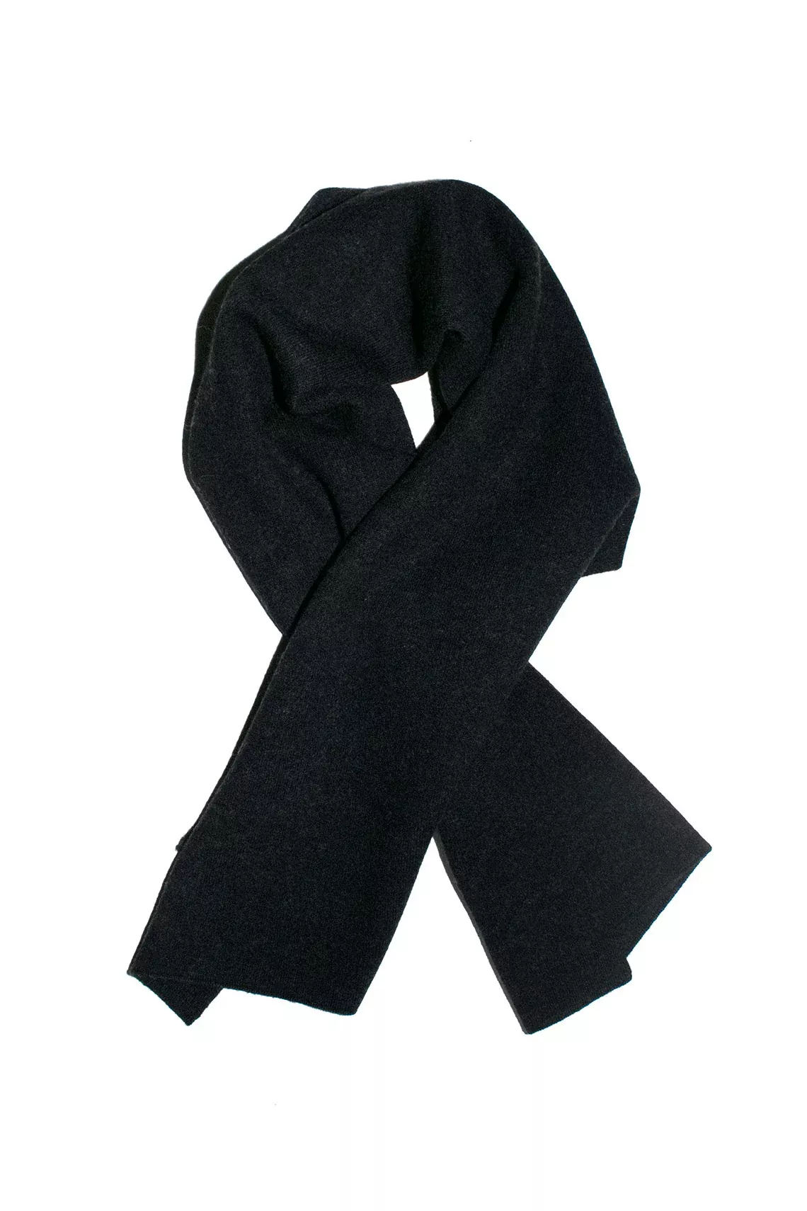 Black Melange Double Knit Scarf