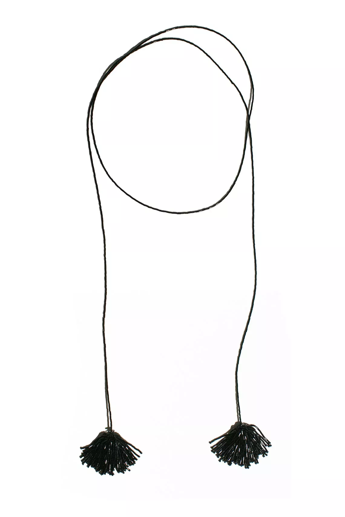 Black Mystic Tassel Necklace
