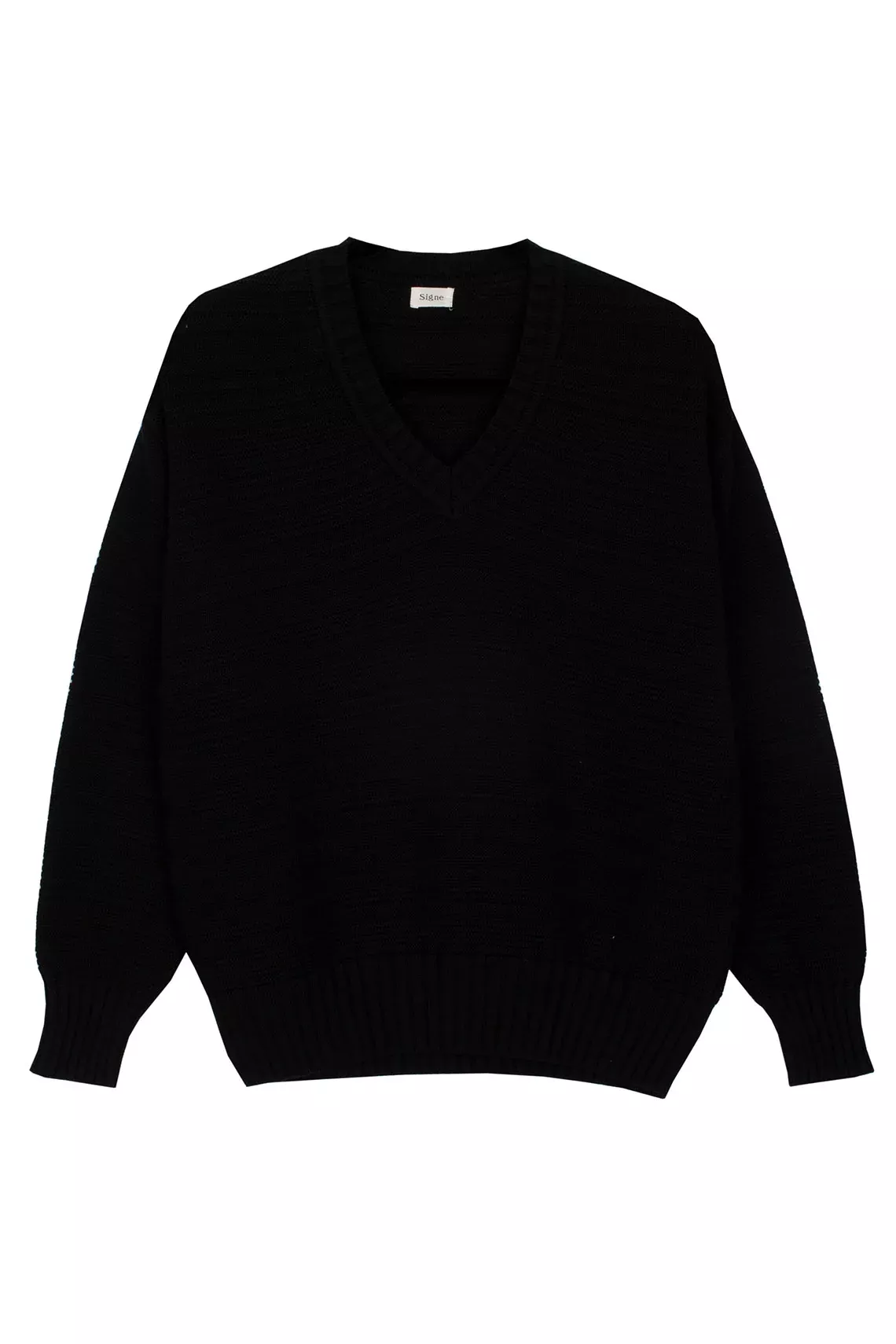 Black Oda V-neck Sweater