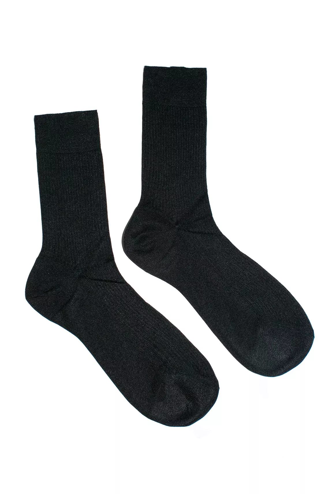 Black One Ribbed Crew