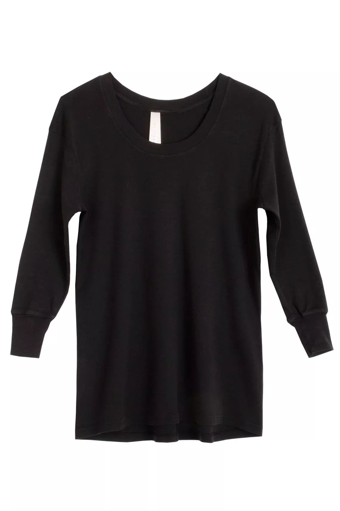 Black Rib Scoopneck