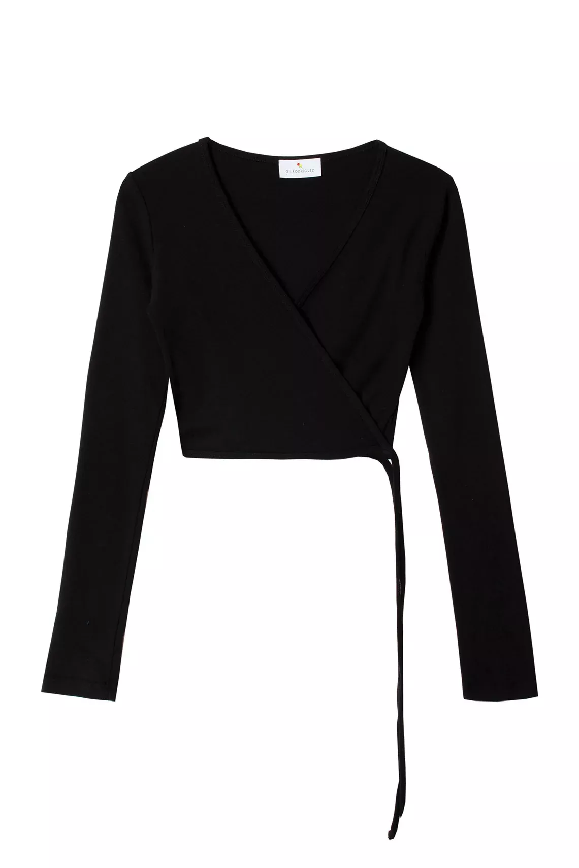Black Sorita Wrap Top