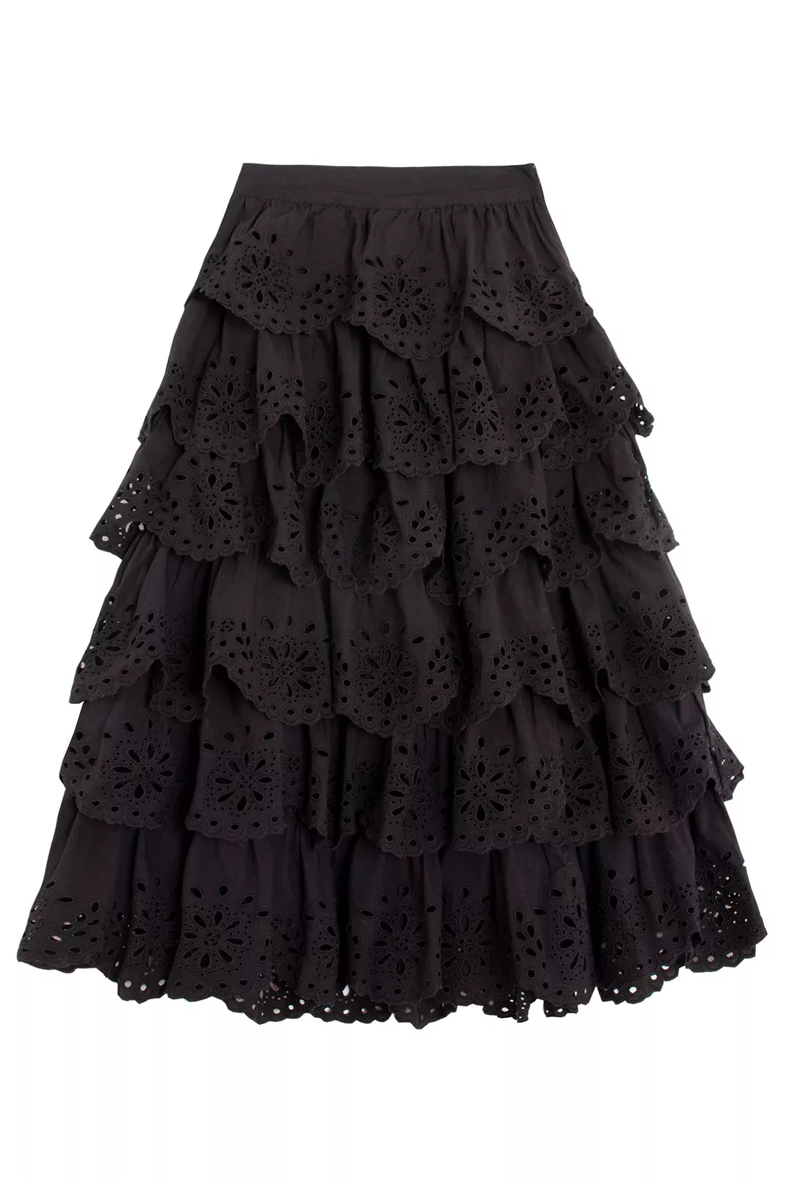 Black Tiered Tali Skirt