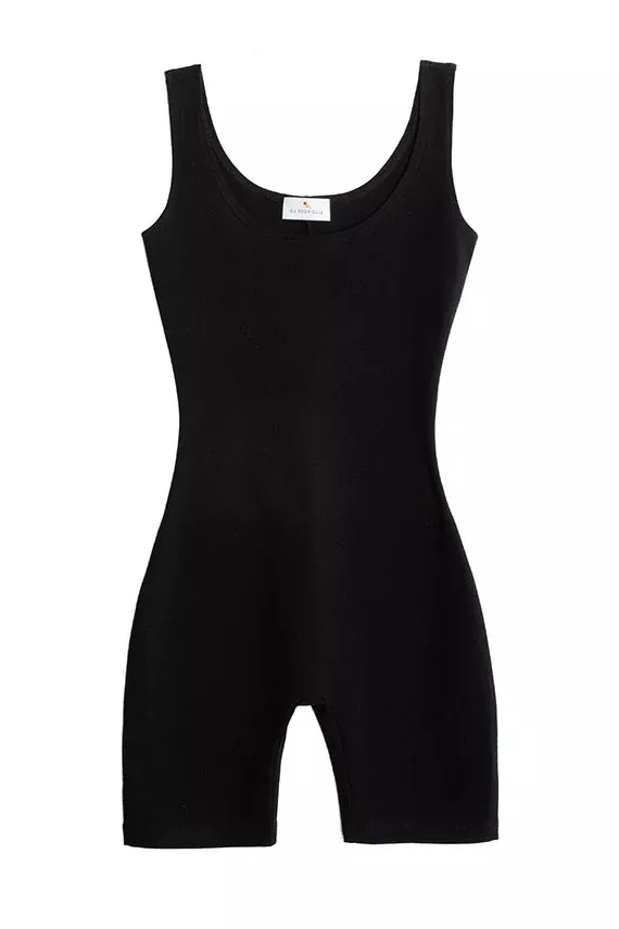 Black Via Olympia Short Unitard
