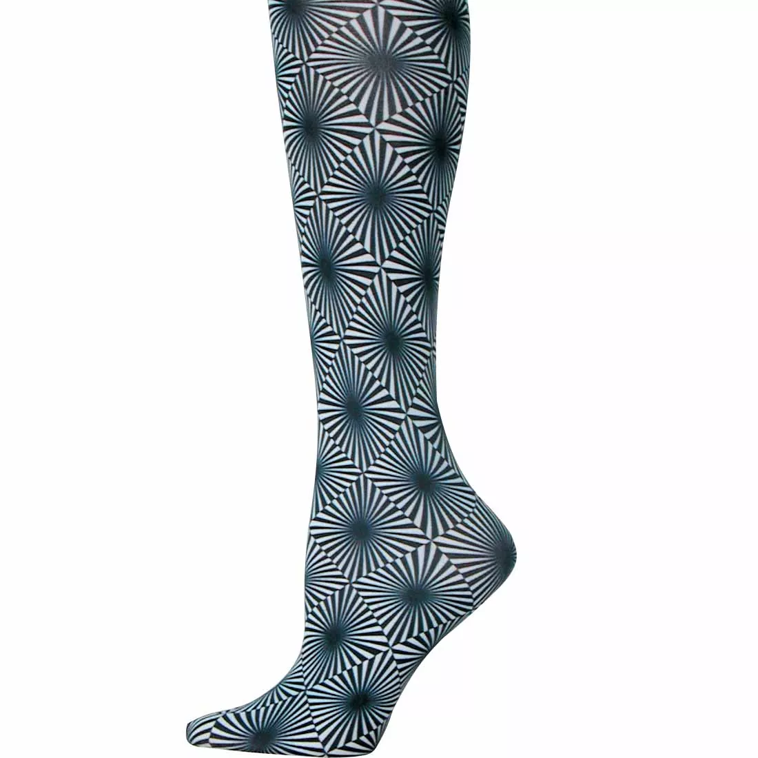 Black/White Optic Adult Tights