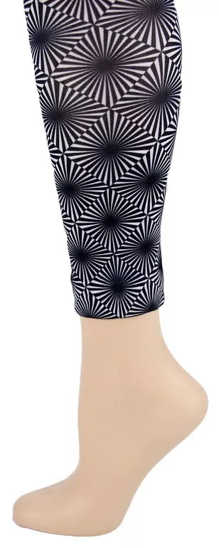 Black/White Optic Footless Tights