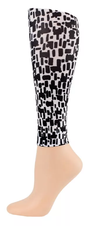 Black& White Squares Footless Tights