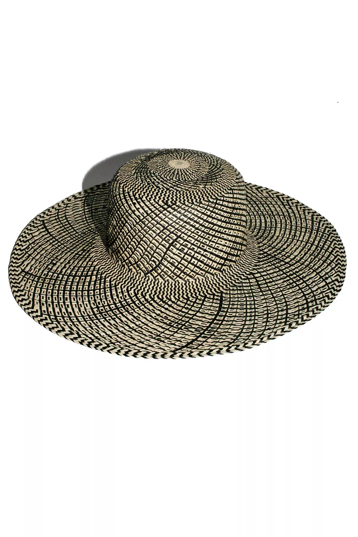 Black & White Wide Brim Hat