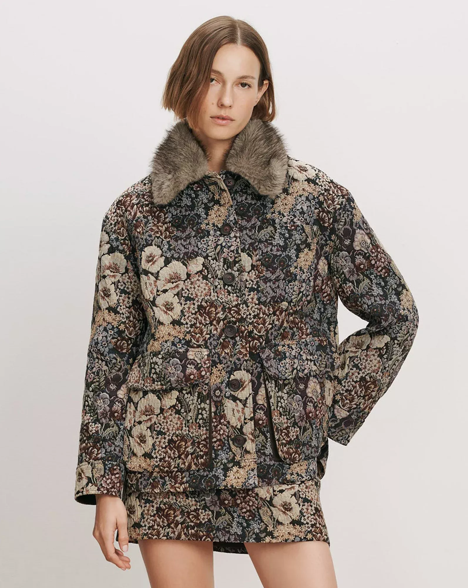 Blake Brocade Coat