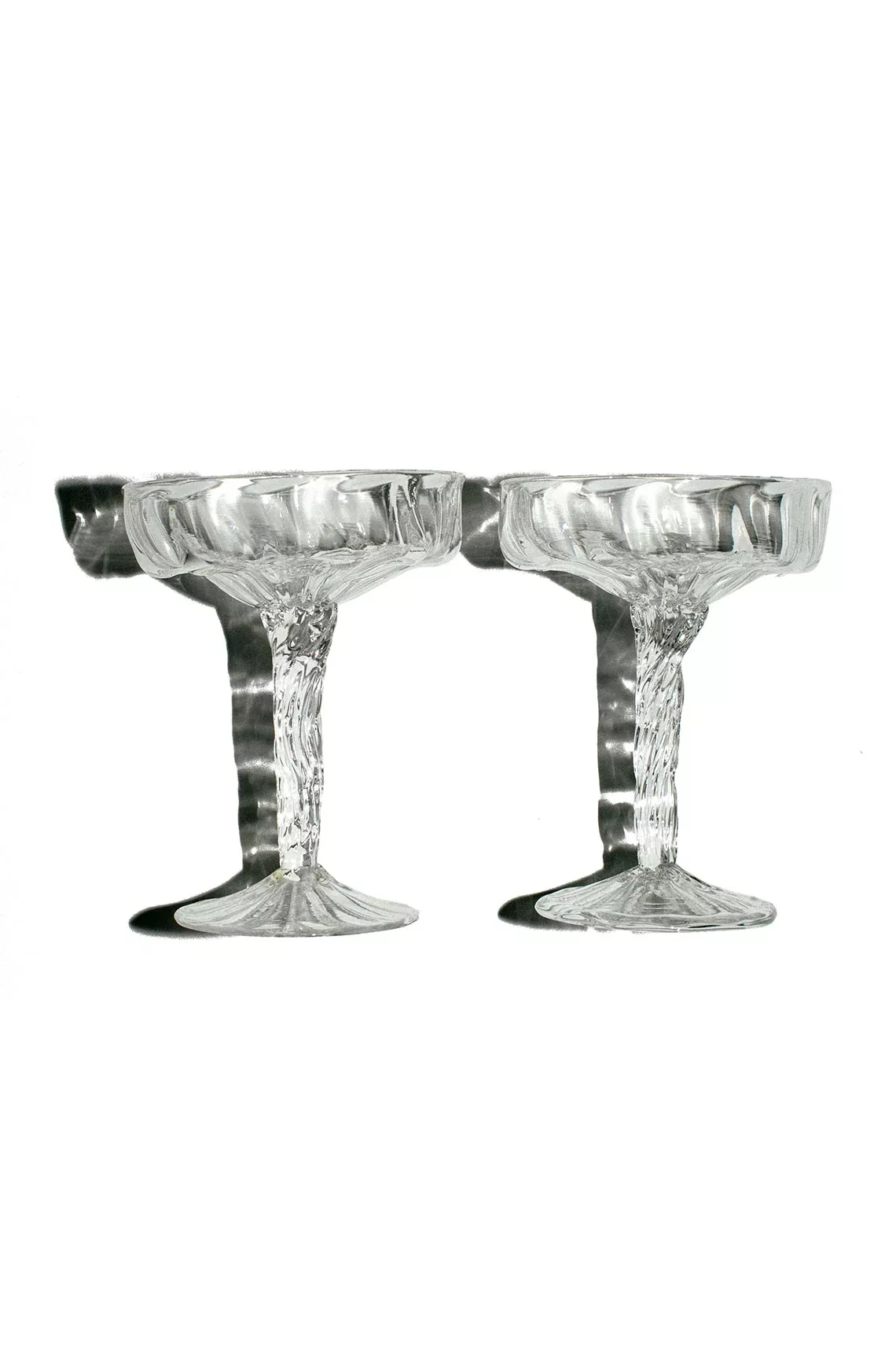 Blown Glass Champagne Glass Set