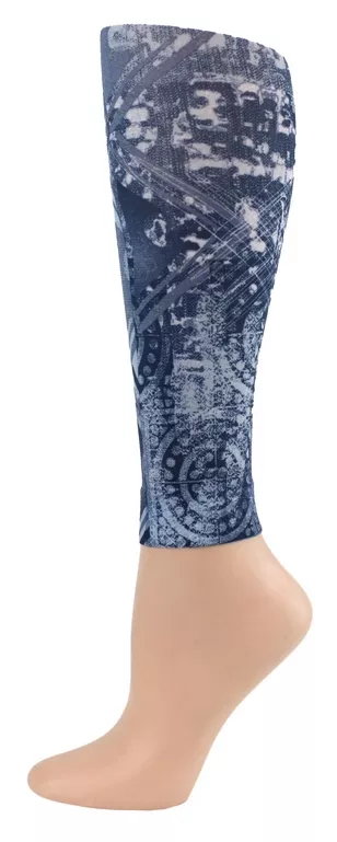 Blue Batik Footless Tights