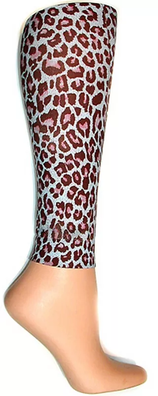 Blue Cheetah Footless Tights