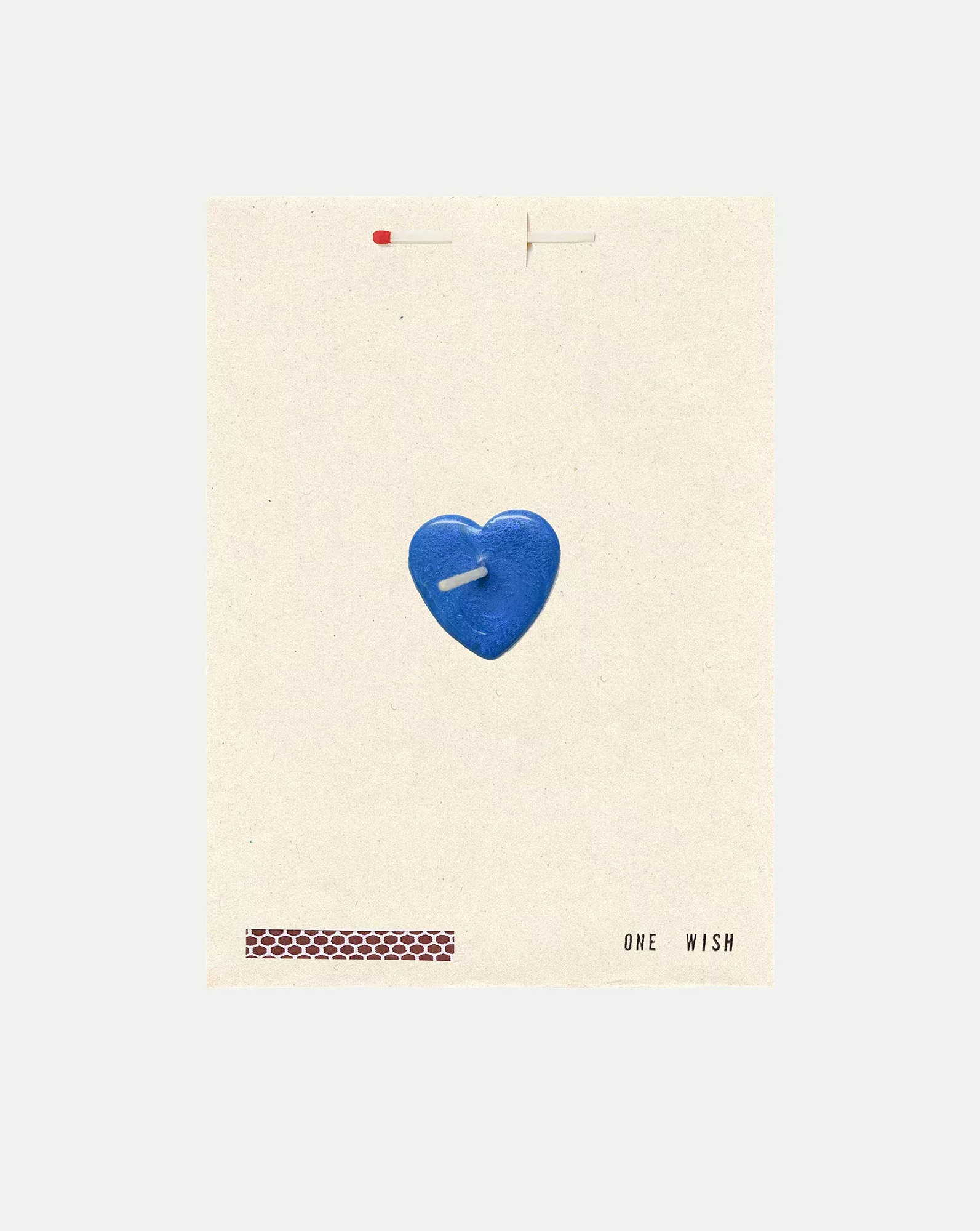 Blue Heart Wish Card