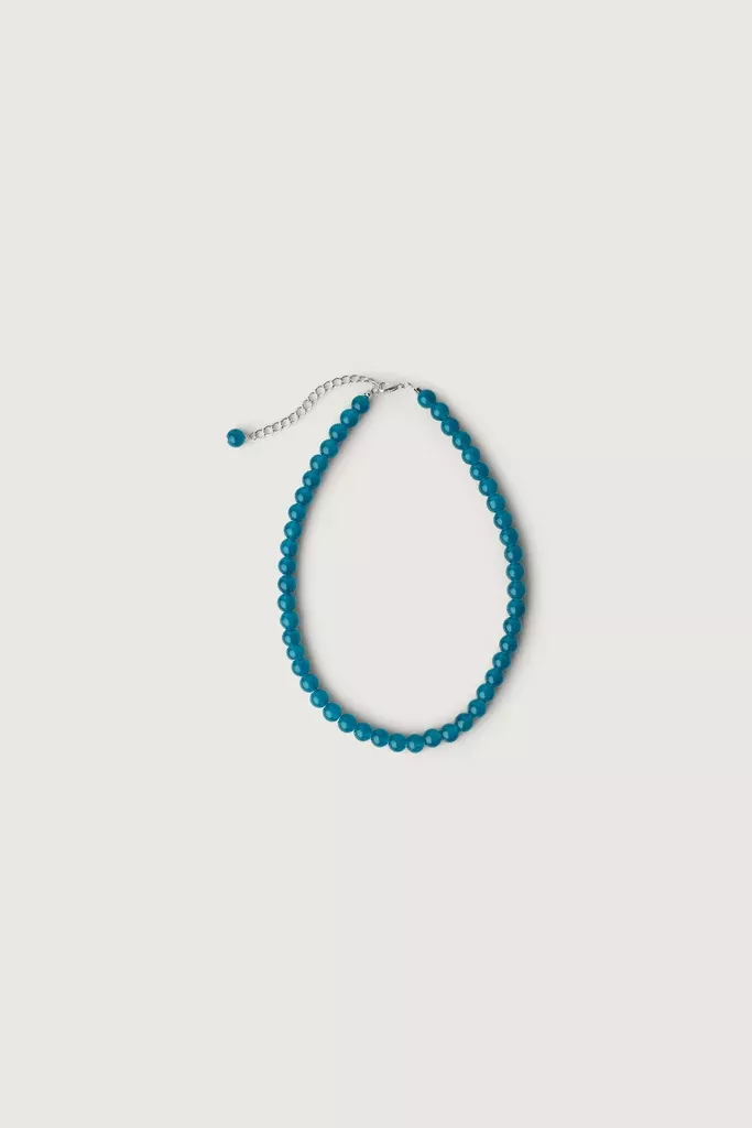 BLUE STONE BEAD NECKLACE