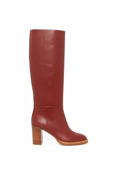 Bocca Knee-High Boot in Burnt Sienna Leather